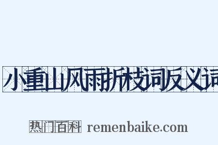 小重山风雨折枝词反义词是什么意思的图片